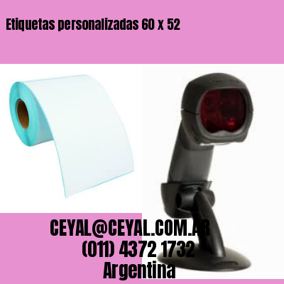 Etiquetas personalizadas 60 x 52