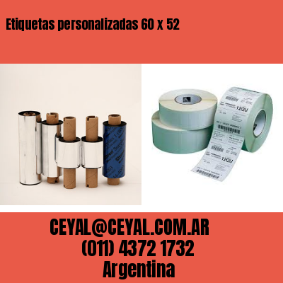 Etiquetas personalizadas 60 x 52