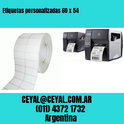 Etiquetas personalizadas 60 x 54