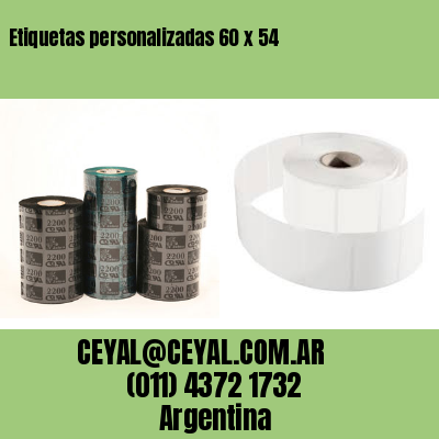 Etiquetas personalizadas 60 x 54