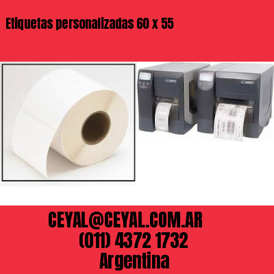 Etiquetas personalizadas 60 x 55