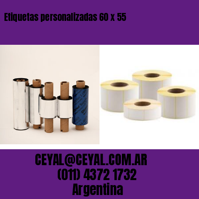 Etiquetas personalizadas 60 x 55