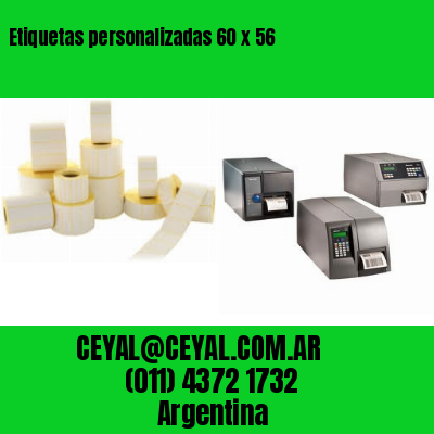 Etiquetas personalizadas 60 x 56