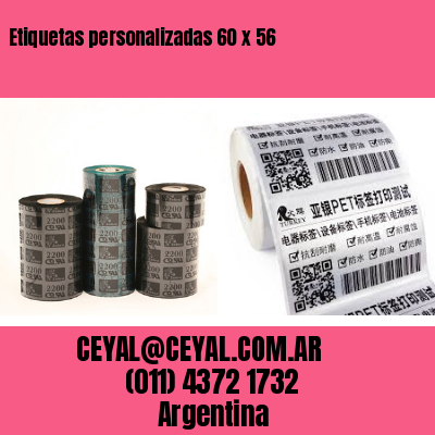 Etiquetas personalizadas 60 x 56