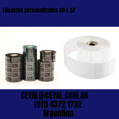 Etiquetas personalizadas 60 x 57