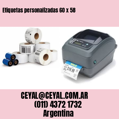 Etiquetas personalizadas 60 x 58