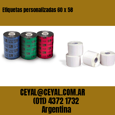 Etiquetas personalizadas 60 x 58