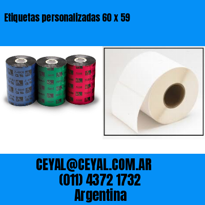 Etiquetas personalizadas 60 x 59