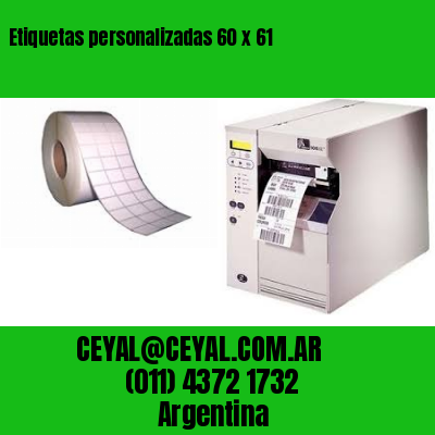 Etiquetas personalizadas 60 x 61