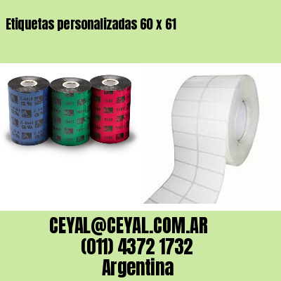 Etiquetas personalizadas 60 x 61