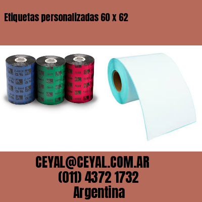 Etiquetas personalizadas 60 x 62