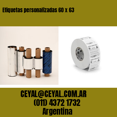 Etiquetas personalizadas 60 x 63