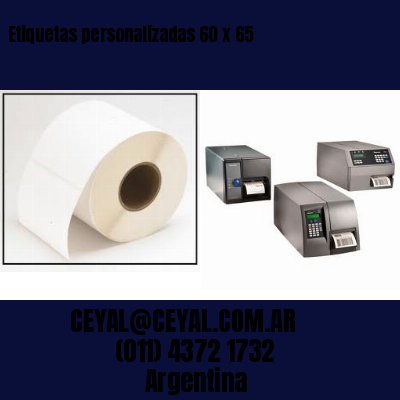 Etiquetas personalizadas 60 x 65