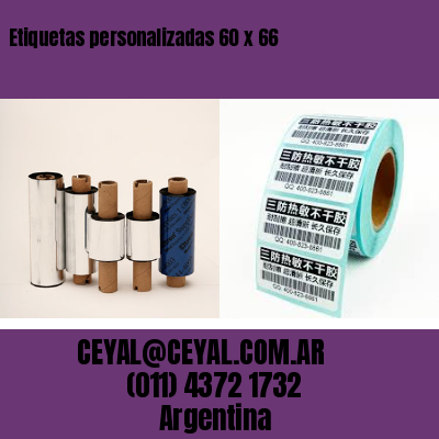 Etiquetas personalizadas 60 x 66