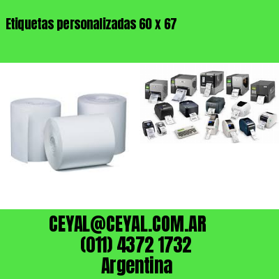 Etiquetas personalizadas 60 x 67