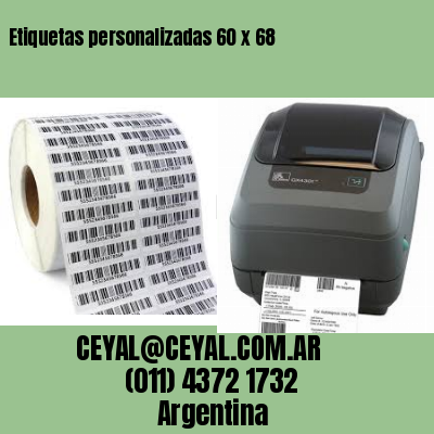 Etiquetas personalizadas 60 x 68