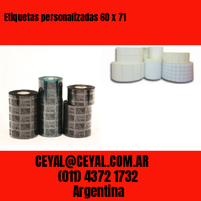 Etiquetas personalizadas 60 x 71