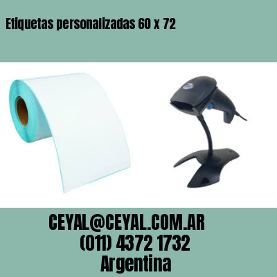 Etiquetas personalizadas 60 x 72