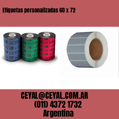 Etiquetas personalizadas 60 x 72