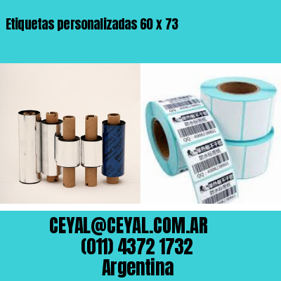 Etiquetas personalizadas 60 x 73