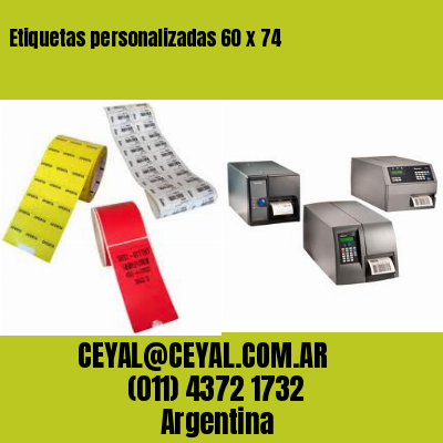 Etiquetas personalizadas 60 x 74