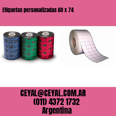 Etiquetas personalizadas 60 x 74