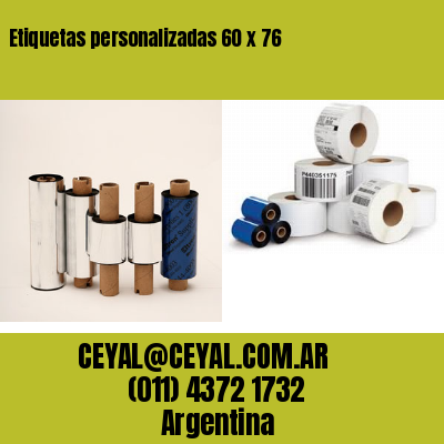 Etiquetas personalizadas 60 x 76