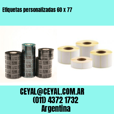 Etiquetas personalizadas 60 x 77