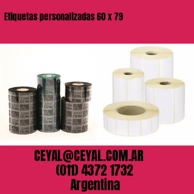 Etiquetas personalizadas 60 x 79