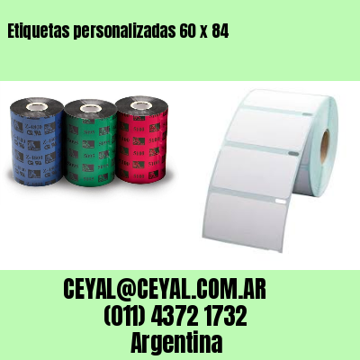 Etiquetas personalizadas 60 x 84