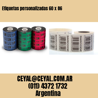 Etiquetas personalizadas 60 x 86