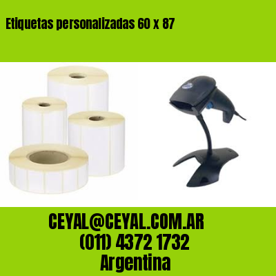 Etiquetas personalizadas 60 x 87