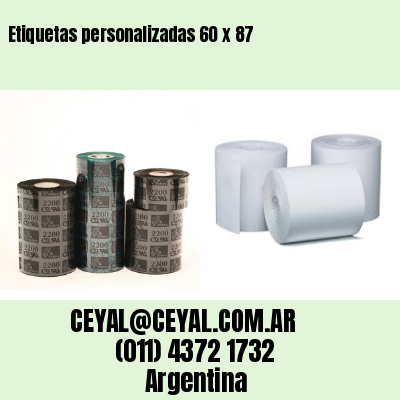 Etiquetas personalizadas 60 x 87