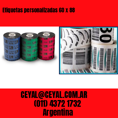 Etiquetas personalizadas 60 x 88