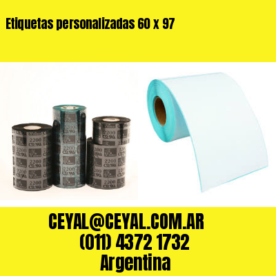 Etiquetas personalizadas 60 x 97