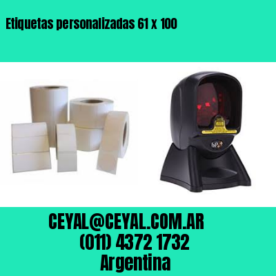 Etiquetas personalizadas 61 x 100