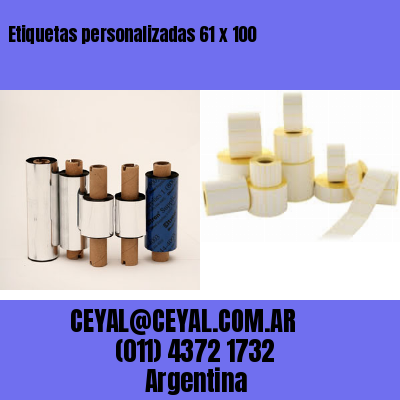 Etiquetas personalizadas 61 x 100