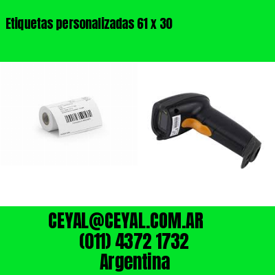 Etiquetas personalizadas 61 x 30