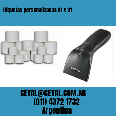 Etiquetas personalizadas 61 x 31