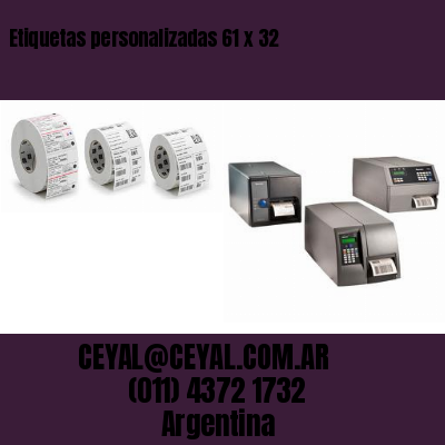 Etiquetas personalizadas 61 x 32