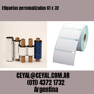Etiquetas personalizadas 61 x 32