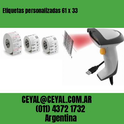 Etiquetas personalizadas 61 x 33