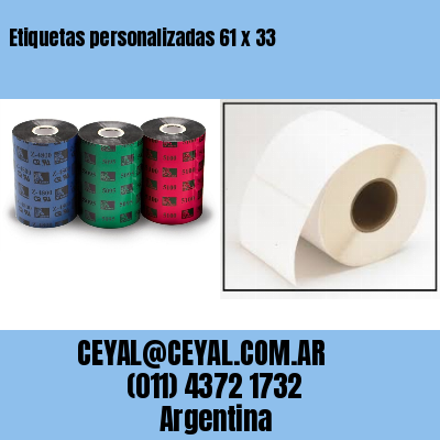 Etiquetas personalizadas 61 x 33