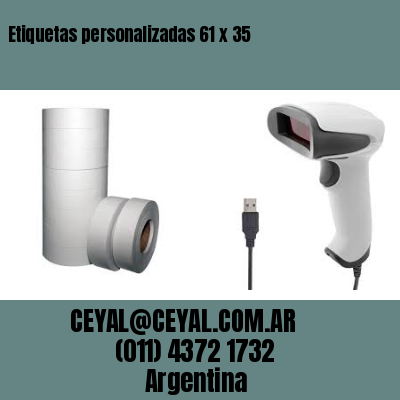 Etiquetas personalizadas 61 x 35