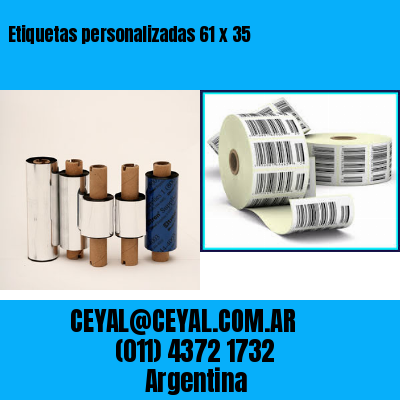 Etiquetas personalizadas 61 x 35