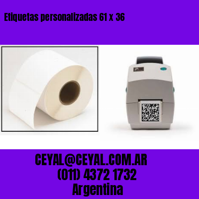 Etiquetas personalizadas 61 x 36