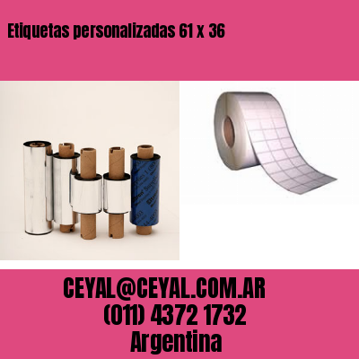 Etiquetas personalizadas 61 x 36