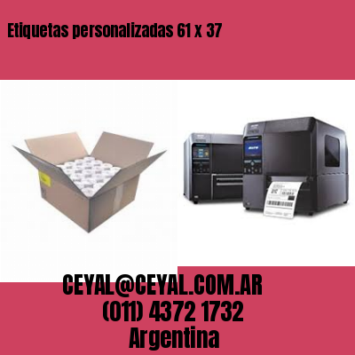 Etiquetas personalizadas 61 x 37