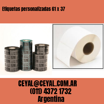 Etiquetas personalizadas 61 x 37