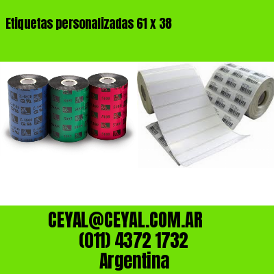 Etiquetas personalizadas 61 x 38
